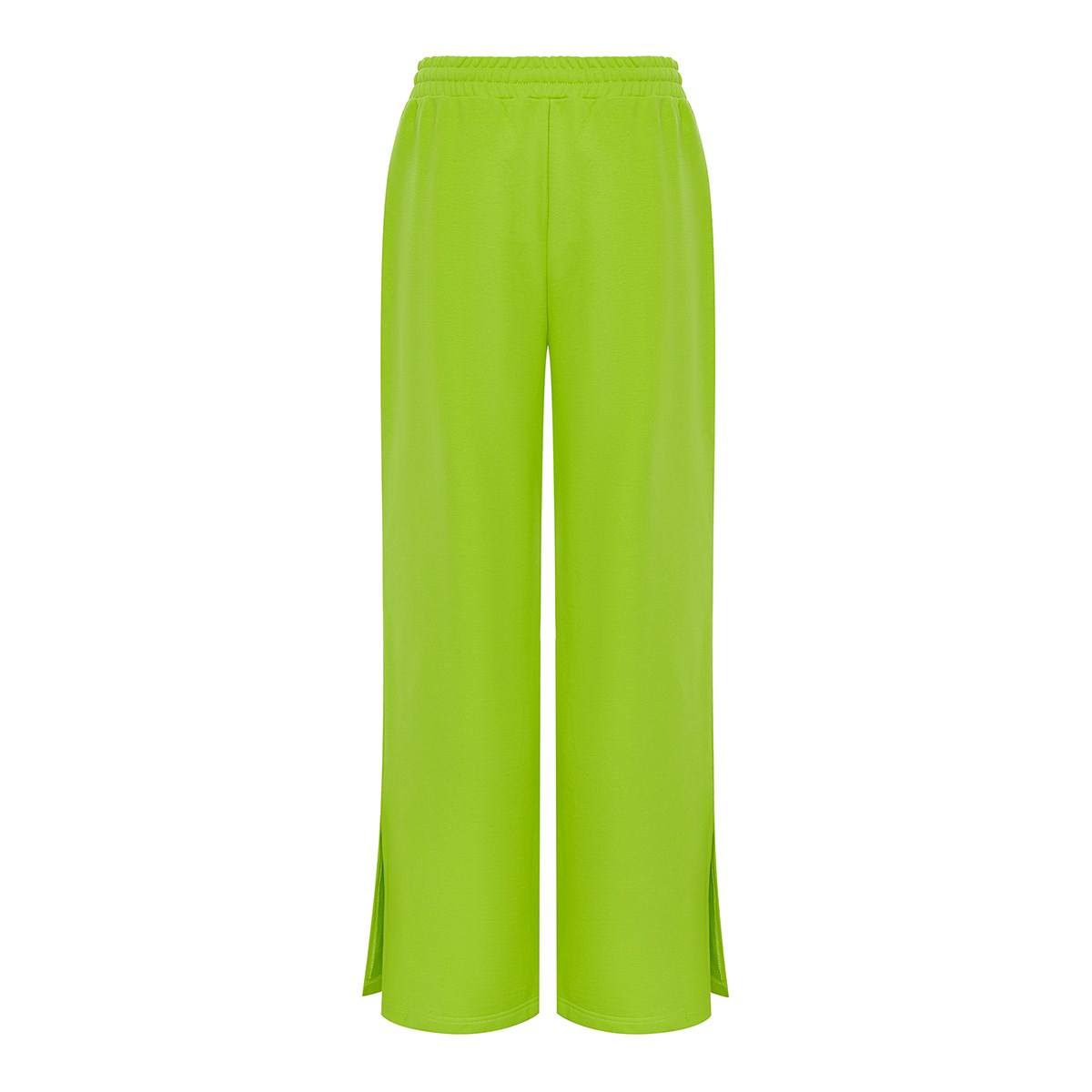 Салатовые хлопковые брюки с разрезами по бокам lime INSTREAM — купить винтернет-магазине lio